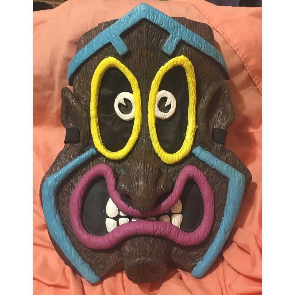 SpongeBob Vibes Mask Wall Hanging Tiki Decor Hard Plastic‎ Large Rare